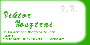 viktor nosztrai business card